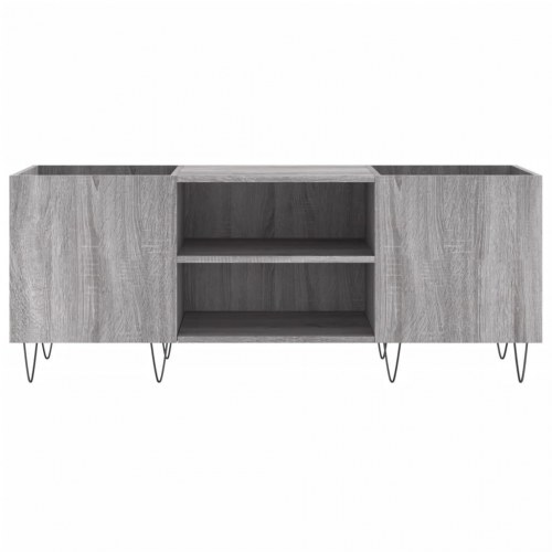 Vinylskab 121×38×48 cm i grå sonoma-eg - TV-bord med LP-opbevaring