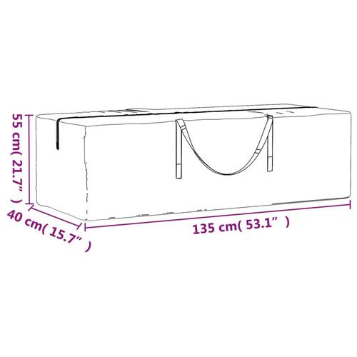 Opbevaringspose til juletræ 135x40x55 cm polyethylen sort