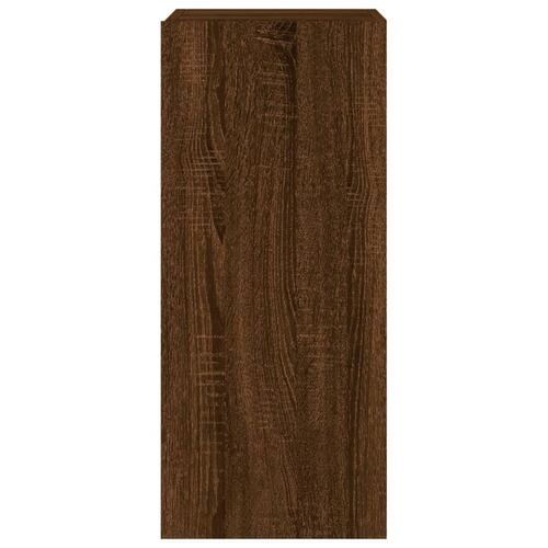 Væghængte tv-borde 2 stk. med LED-lys 30,5x35x70 cm brunt eg