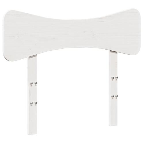 Sengegavl 75 cm massivt fyrretræ hvid
