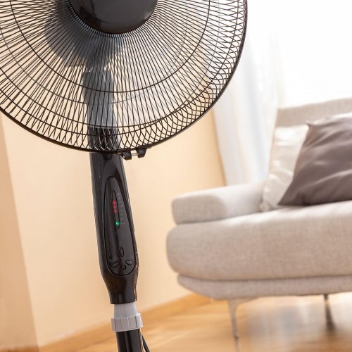 Piedestalventilator med fjernbetjening Airstreem Sort 45 W