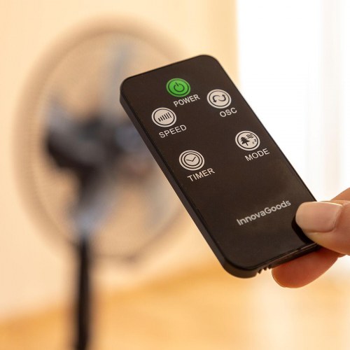 Piedestalventilator med fjernbetjening Airstreem Sort 45 W