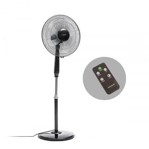 Piedestalventilator med fjernbetjening Airstreem Sort 45 W