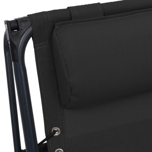 Foldbar dækstol textilene sort