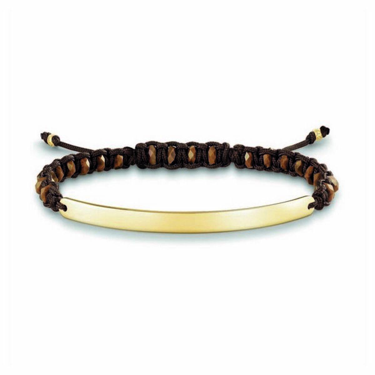 Thomas Sabo armbånd til kvinder LBA0056, 12-19 cm - sølv, brun/gylden