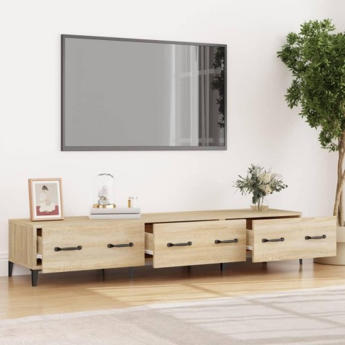Tv-bord 150x34,5x30 cm konstrueret træ sonoma-eg