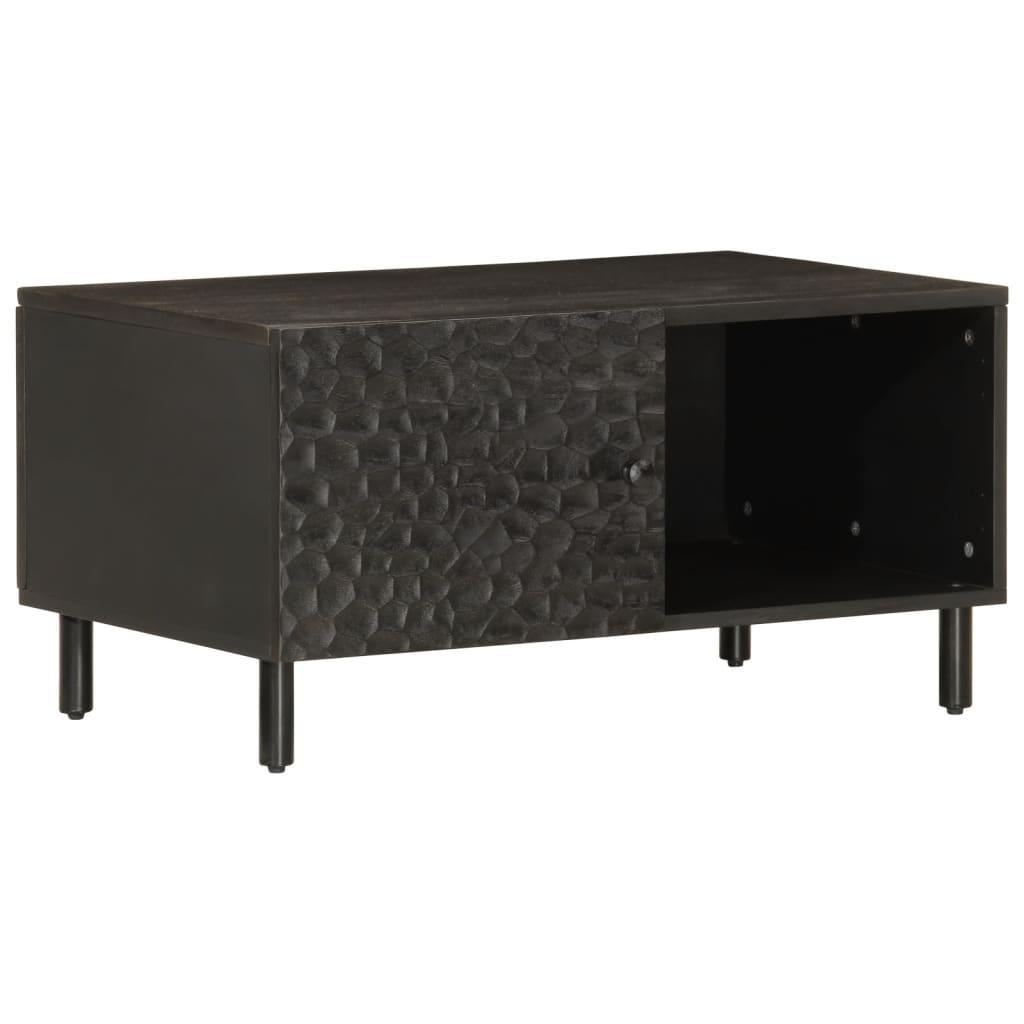 Sofabord 80x50x40 Cm Massivt Mangotræ Sort