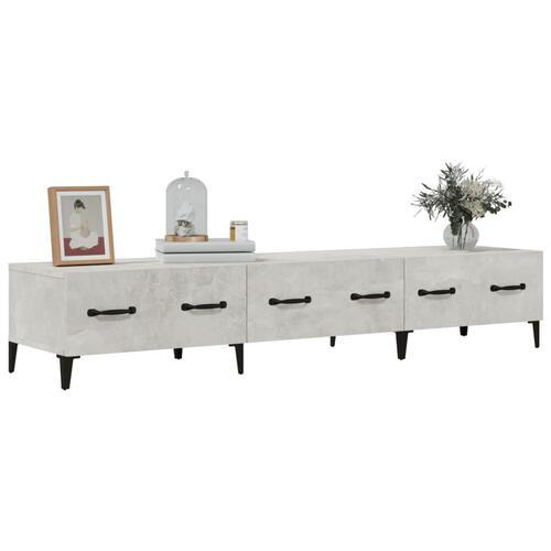 Tv-bord 150x34,5x30 cm konstrueret træ betongrå