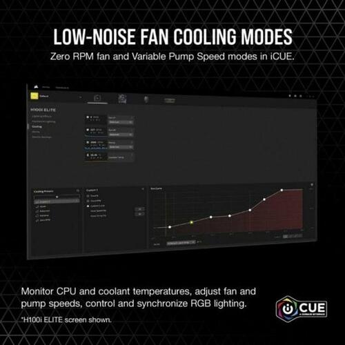 Corsair H115i - sæt med flydende CPU-køling, sort