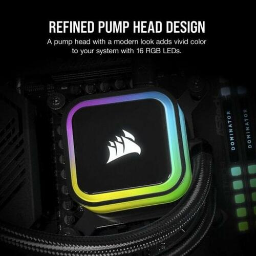 Corsair H115i - sæt med flydende CPU-køling, sort