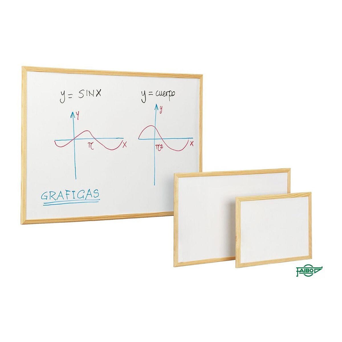 Faibo whiteboard 30 × 40 cm - hvidt bræt med træramme