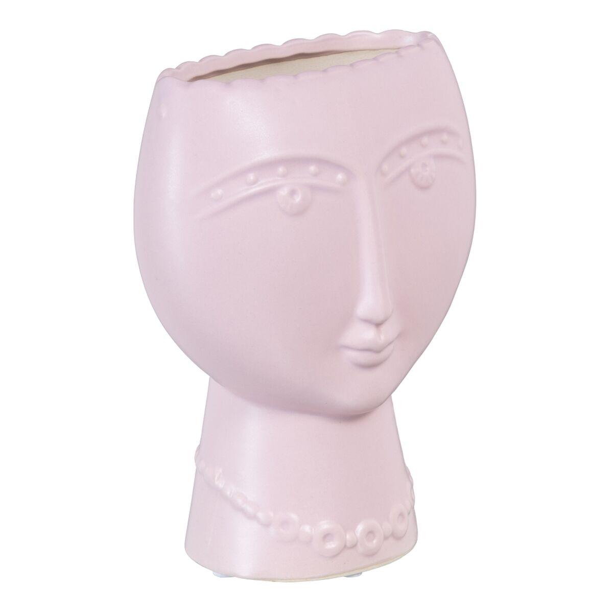 Urtepotte 15 x 8,5 x 19 cm Ansigt Keramik Malva