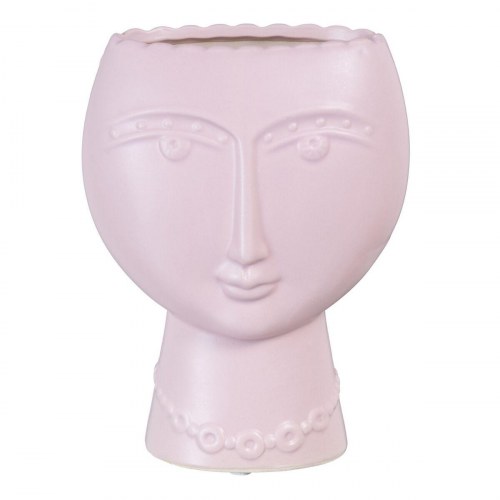 Urtepotte 15 x 8,5 x 19 cm Ansigt Keramik Malva