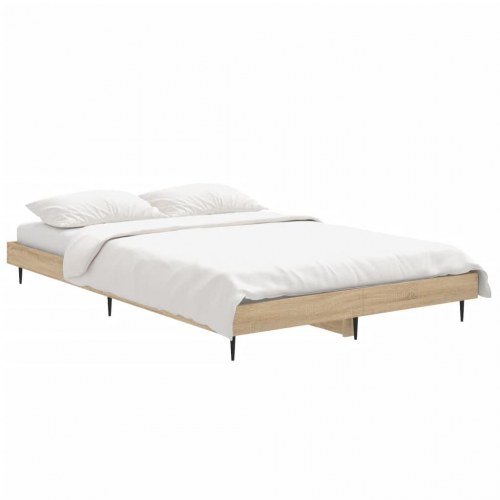 Sengeramme 120x190 cm - konstrueret træ i sonoma-eg