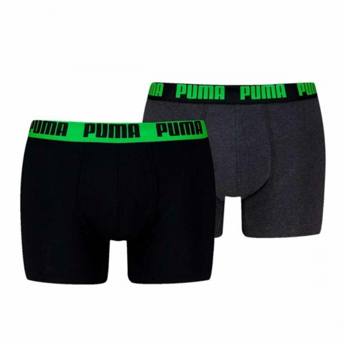 Boxershorts til mænd Puma EVERRYDAY BASIC 701226387 018 2 enheder Grøn Sort - S