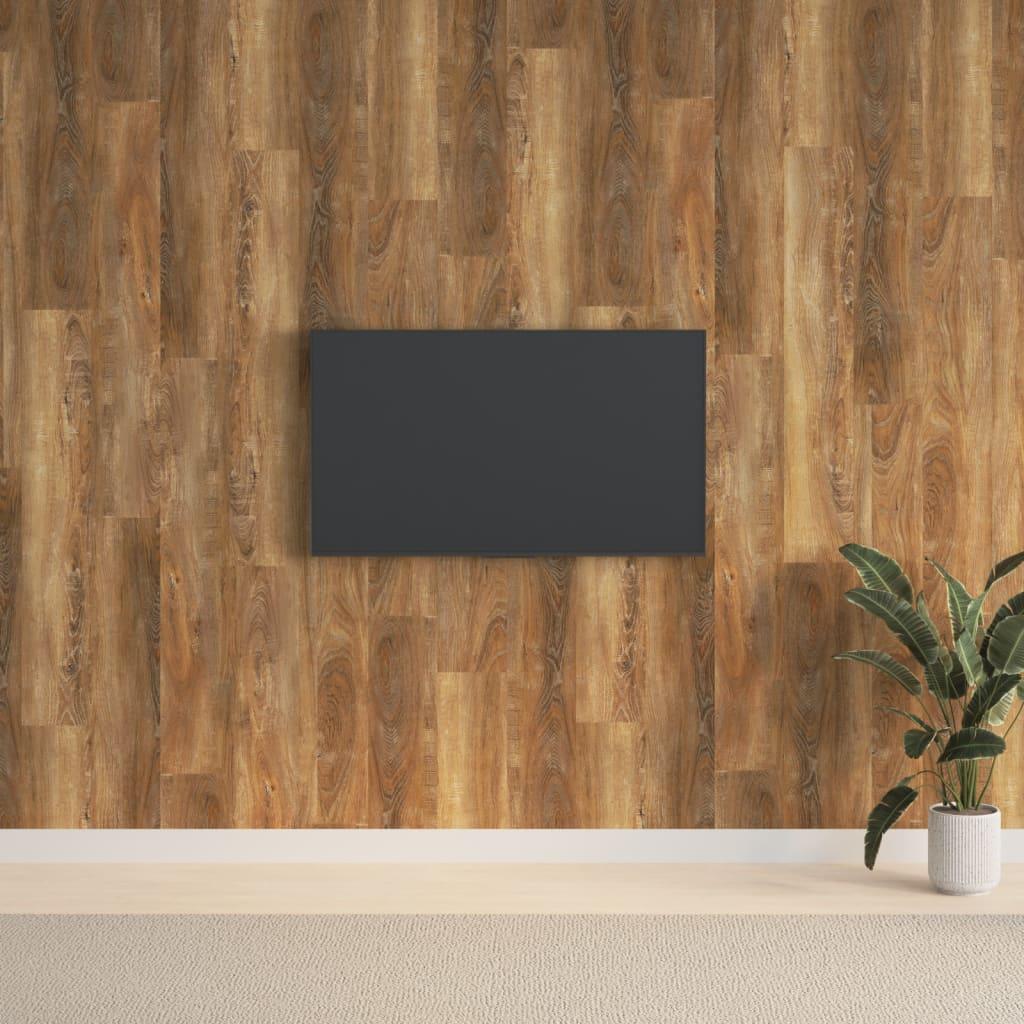 Vægpaneler 2,06 m² trælook PVC brun