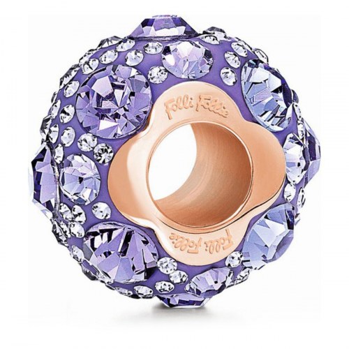 Charm‑perle - Violet, sterling sølv, 1 cm