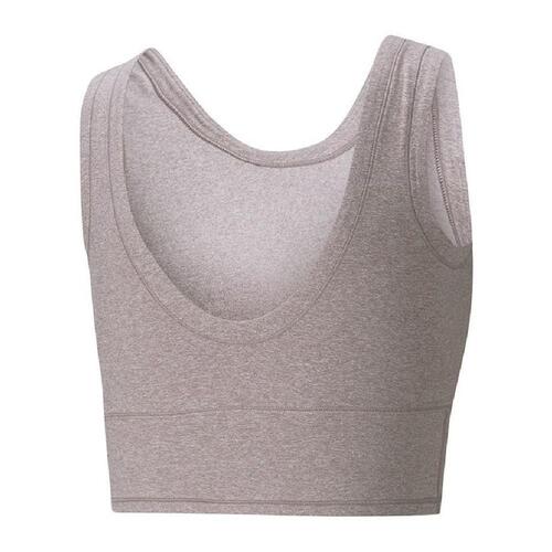 Sports Top til damer Puma Studio Yogini Luxe Crop Tank Violet L