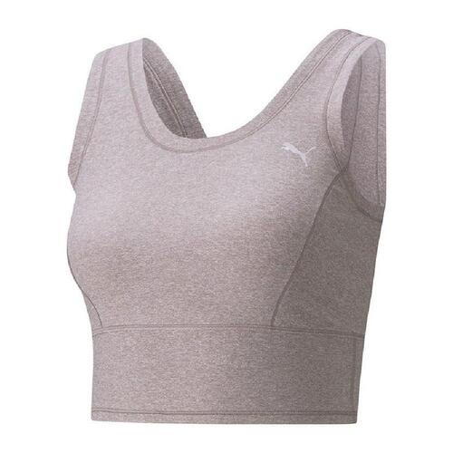Sports Top til damer Puma Studio Yogini Luxe Crop Tank Violet L