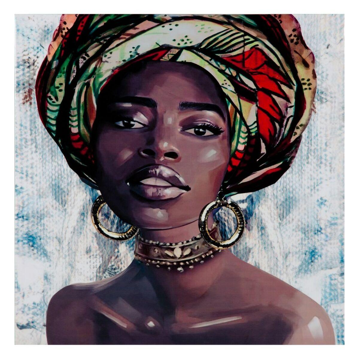 Lærred Afrikansk kvinde 60 x 2,5 x 60 cm