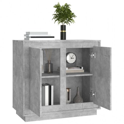 Skænk 80 x 34 x 75 cm i konstrueret træ - betongrå