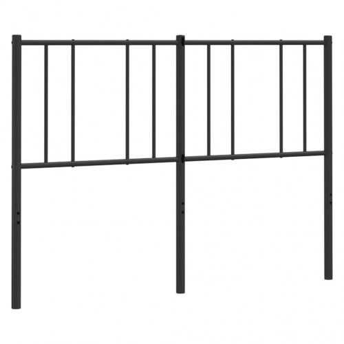 Sengegavl i metal 140 cm - sort, udskiftningsgavl
