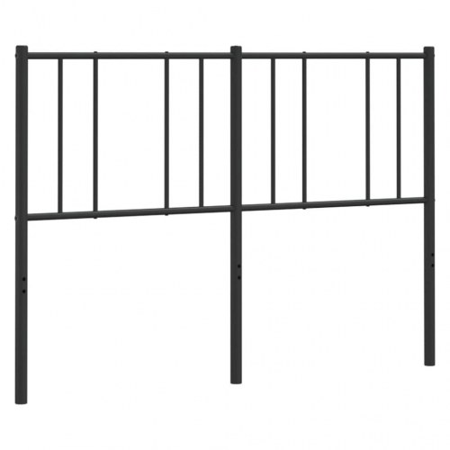 Sengegavl i metal 140 cm - sort, udskiftningsgavl