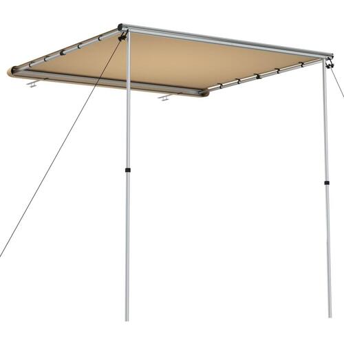 Solsejl til campingvogn 2x2x2,15 m beige