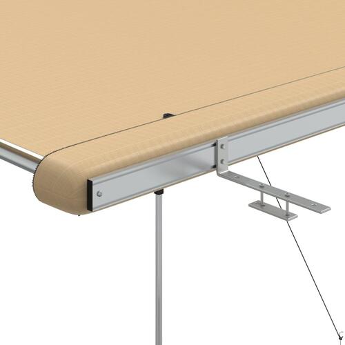 Solsejl til campingvogn 2x2x2,15 m beige