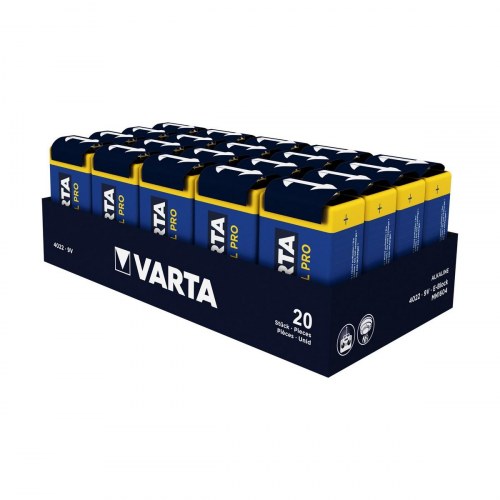 Varta 6LR61 9V alkaliske batterier - 20 stk.