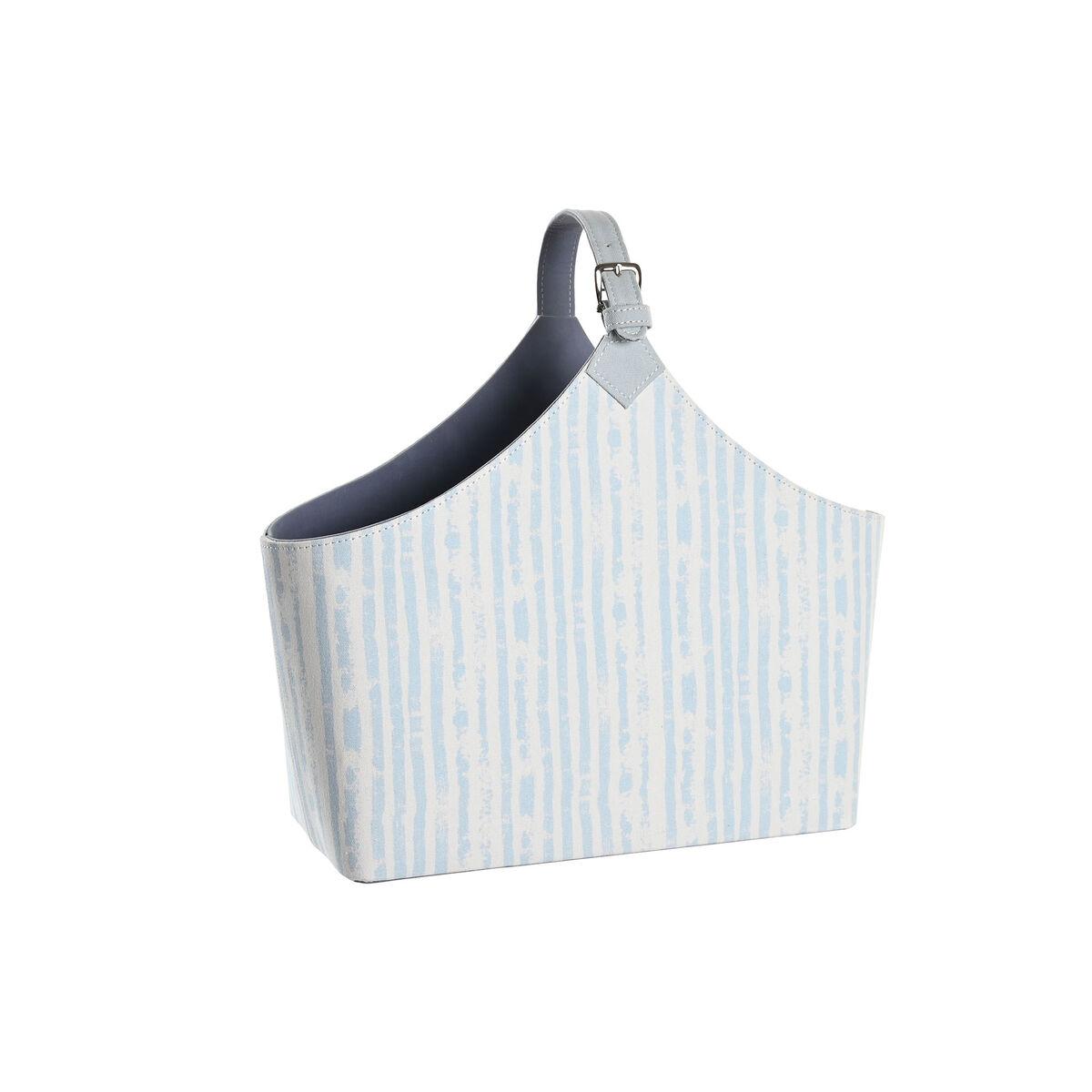 Tidsskriftholder 49 X 17 X 45 Cm Blå Hvid Middelhavet