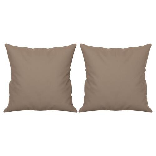 Pyntepuder 2 stk. 40x40 cm mikrofiberstof gråbrun