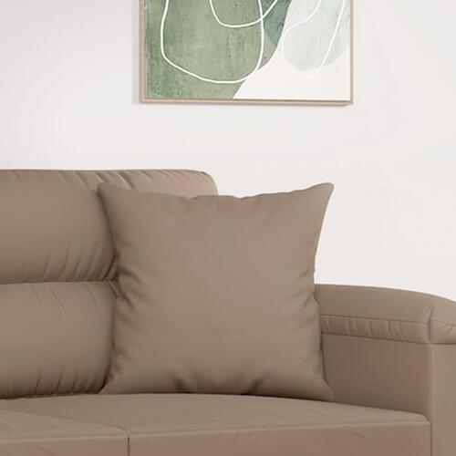 Pyntepuder 2 stk. 40x40 cm mikrofiberstof gråbrun