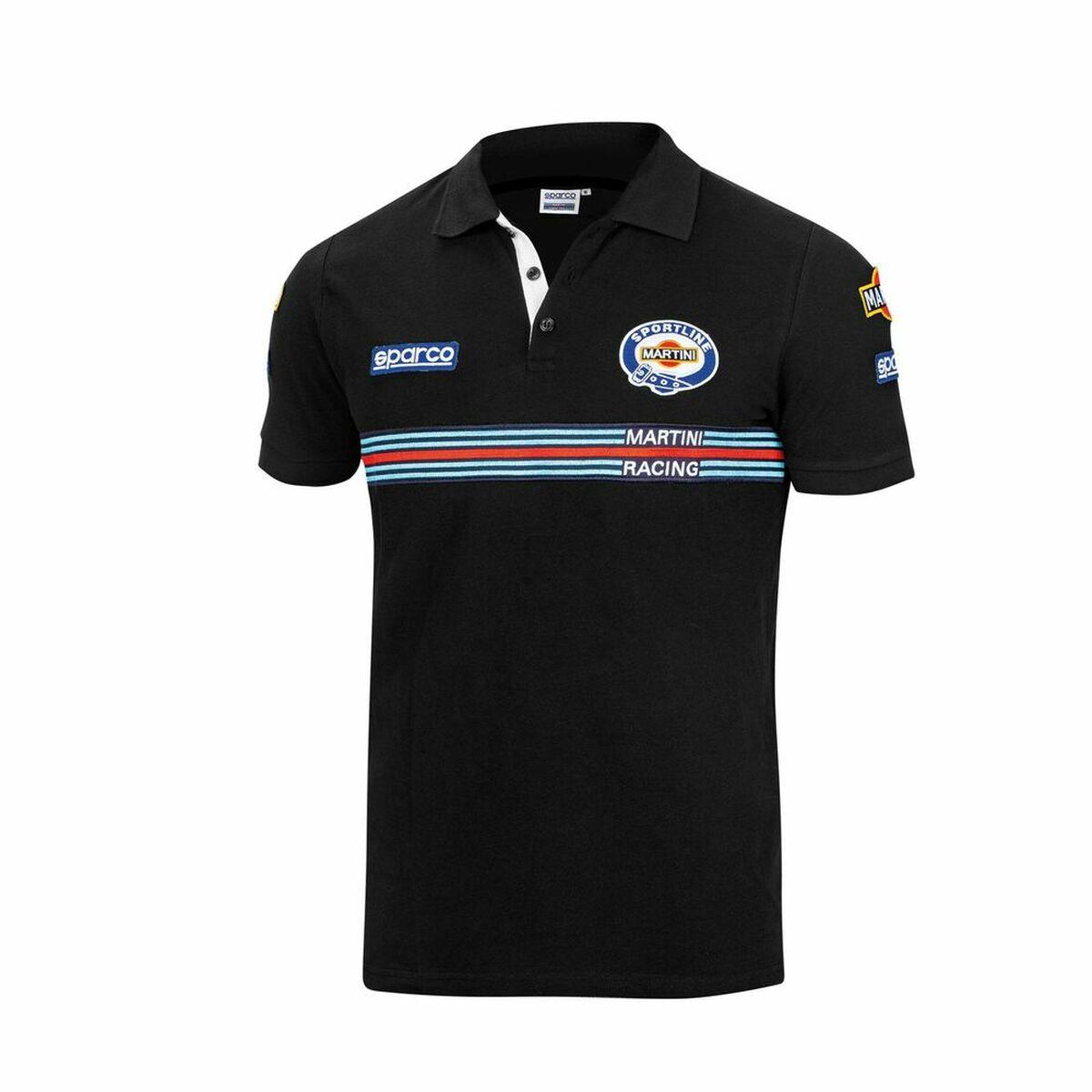 Sparco Martini Racing polotrøje - sort, kortærmet, L