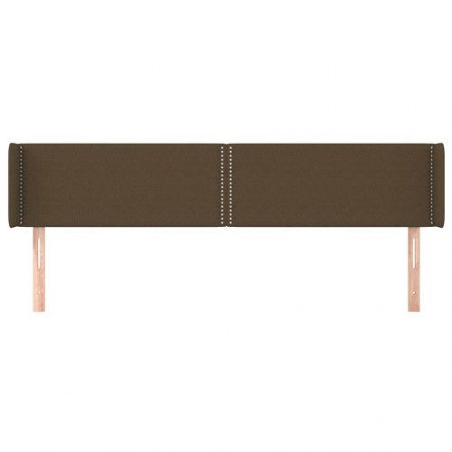 Sengegavl med kanter 183 x 16 x 78/88 cm - mørkebrun