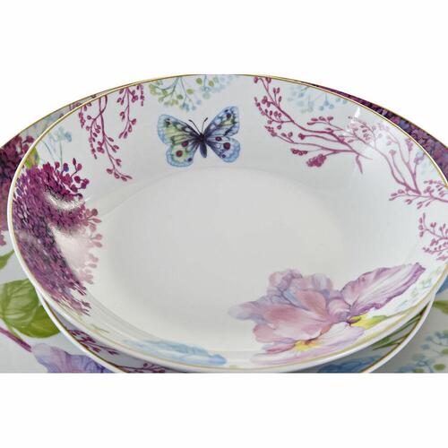 Spisestel Blå Hvid Grøn Pink Porcelæn Sommerfugl 18 Dele