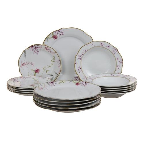 Spisestel Porcelæn 18 Dele