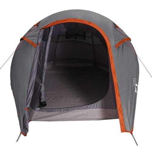 3-personers campingtelt vandafvisende grå og orange