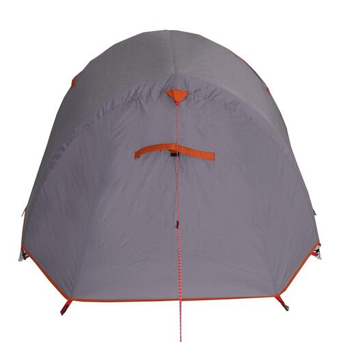 3-personers campingtelt vandafvisende grå og orange