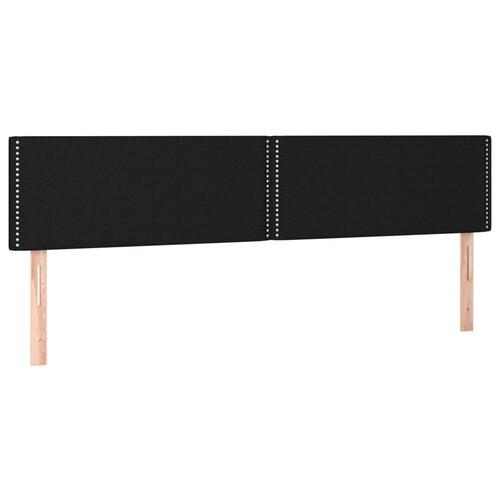 Sengegavl med LED-lys 160x5x78/88 cm stof sort
