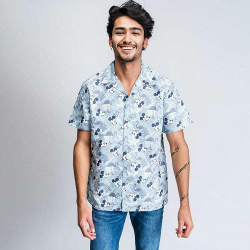 Skjorte Mickey Mouse Grøn Lysegrøn (Voksne) - XL