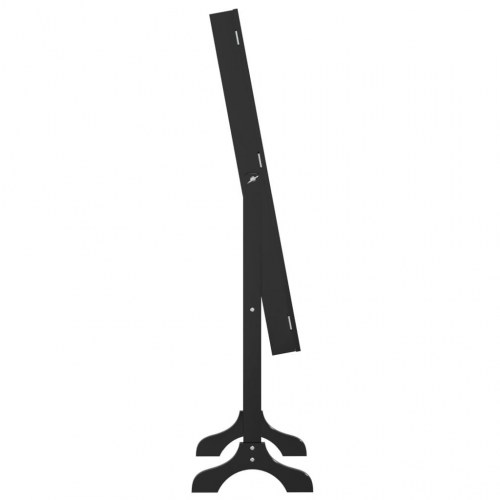 Fritstående spejl 34 × 37 × 146 cm - sort gulvspejl med opbevaring