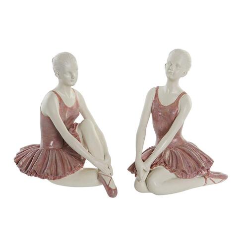 Dekorativ figur Romantisk Ballet ballerina 16 x 11 x 17 cm (2 enheder)