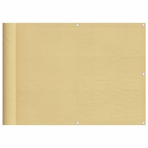 Altanafskærmning 75×300 cm - sandfarvet polyester, vandafvisende