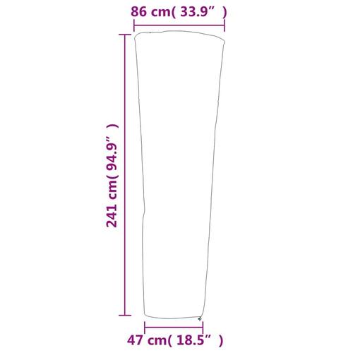 Overtræk til terrassevarmer 2 stk. 86x47x241 cm 420D oxfordstof