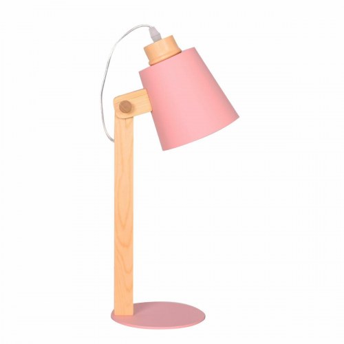 Bordlampe sæt - grøn/pink, træ & metal, E27 (2 stk)