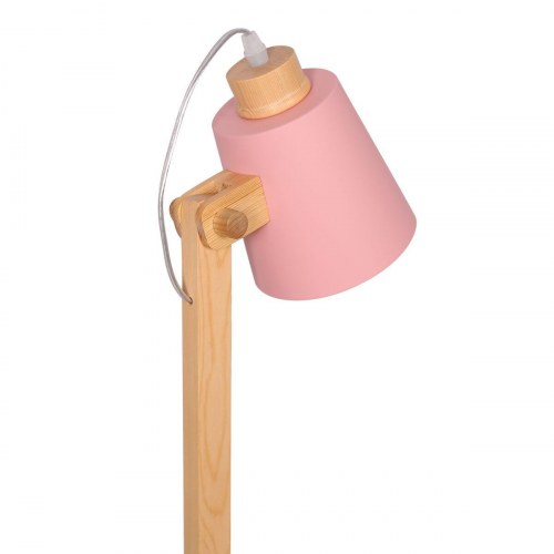 Bordlampe sæt - grøn/pink, træ & metal, E27 (2 stk)