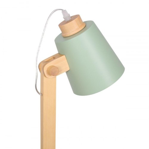 Bordlampe sæt - grøn/pink, træ & metal, E27 (2 stk)