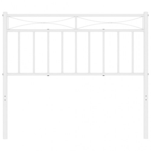 Sengegavl 107 cm metal hvid