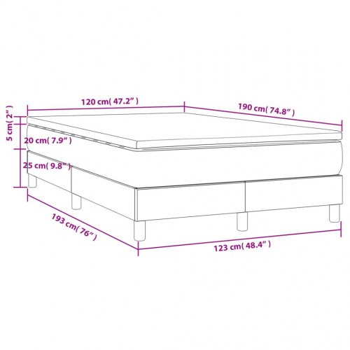 Kontinentalseng med madras 120×190 cm - stof, sort